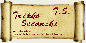 Tripko Sečanski vizit kartica